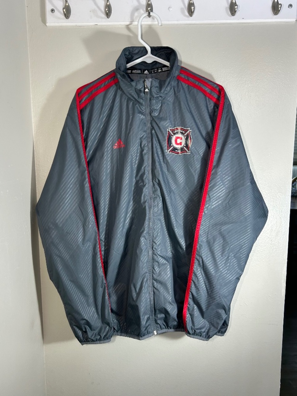 Y2K Adidas MLS Chicago Fire FC Windbreaker/Jacket Size M Soccer